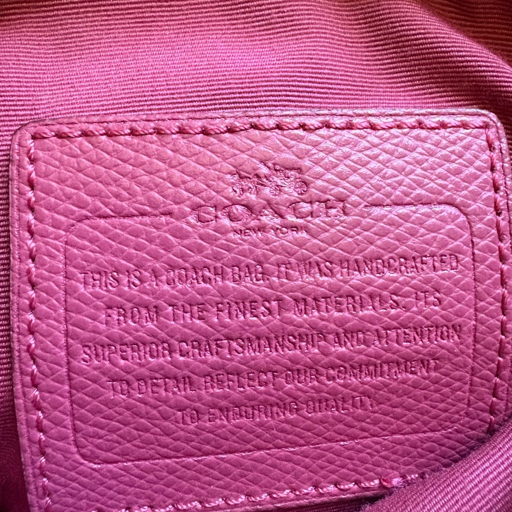 Coach Raspberry Leather Satchel - Picture 4 of 4